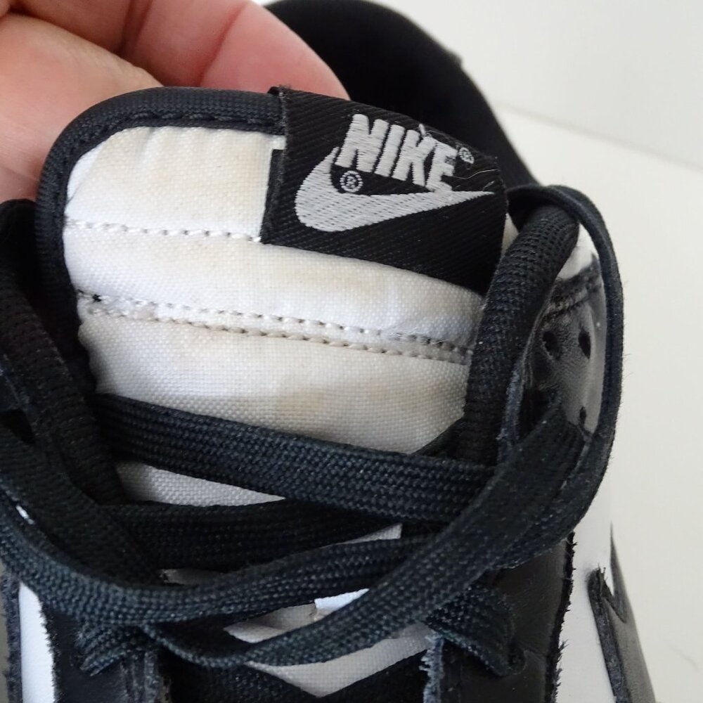 Nike Dunk Low Retro Black White Panda Leather Sneakers Men Size 9.5 DD1391 100 - Picture 10 of 15